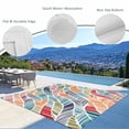 thumbnail image 3 of Abstract Beach Outdoor Rug for Patio/Deck/Porch, Non-Slip Large Area Rug 6 x 9 Ft, Summer Colorful Coastal Ocean Sea Wave Indoor Outdoor Rugs Washable Area Rugs, Reversible Camping Rug Carpet Runner, 3 of 8