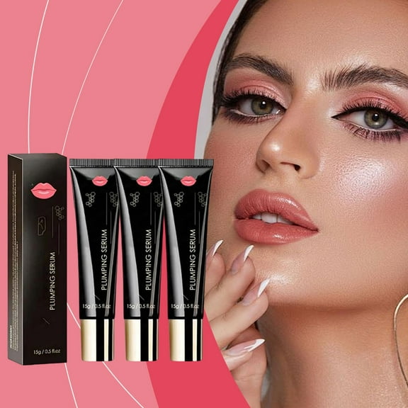3Pcs Lip Booster Plumping Serum Oil, Long-Lasting Moisturizing Lip Gloss, Highly-Pigmented Korean Lip Glaze, Plumping Lip Gloss,Moisturizing Water Mirror Liquid Lipstick