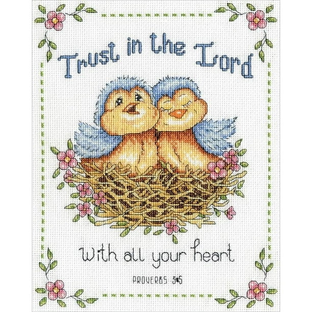 Trust In The Lord Counted Cross Stitch Kit, 8" x 10", 14Count