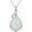 Silver-Infinity Opal Necklace, variant on Opal Necklace for Women - Teardrop Pendant Necklace, Infinity Twist Jewelry Gifts for Wife Girlfriend Mom