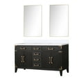 thumbnail image 2 of Laurel 60 in W Black Oak Double Bath Vanity, Cultured Marble Top, and 28 in Mirrors, 2 of 5