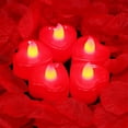 thumbnail image 4 of KAKOWELY 1 juego de pétalos de rosa, velas en forma de corazón, decoraciones para propuestas, decoraciones románticas, pétalos de rosa para el Día de San Valentín, 4 of 5