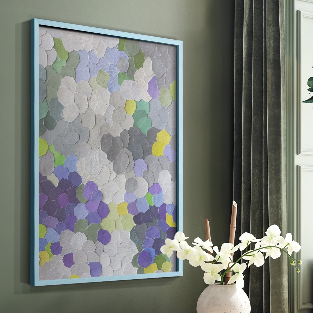 A Garden in Provence in Paper Solid Wood 8 x 10 Framed Print