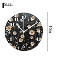 thumbnail image 2 of 10 Inch Wall Clock Battery Operated Silent Clock Decorative for Office, Kitchen, Outdoor, Living RoomGold Music Note Daisy Flower Lovely Drawings, 2 of 4