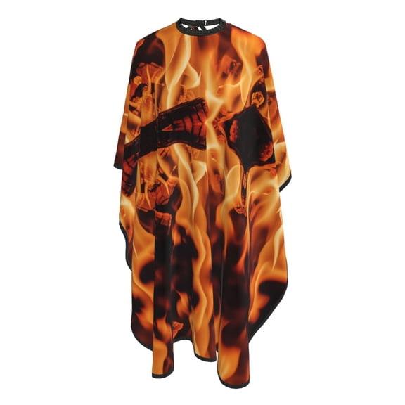 Colorful Fire Flame Barber Cape Adjustable Hair Cutting Salon Cape for Unisex, Perfect for Men Women 66”× 55”