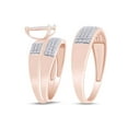 thumbnail image 3 of AFFY White Natural Diamond Heart Trio Wedding Ring Set In 14k Rose Gold (0.75 Cttw), Ring Size -10.5, 3 of 8