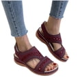 thumbnail image 4 of Zapatos de mujer de verano Tacón de cuña Retro Hollow Out Casual Sandalias de mujer Wmkox8yii  nm9381, 4 of 7