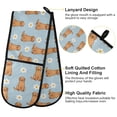 thumbnail image 2 of Yayeee Double Oven Mitt Kitchen Heat Resistant Baking 35" x7" Quilted Cotton Glove, Cartoon Floral Dog Pattern, 2 of 6