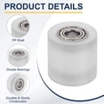 thumbnail image 3 of Uxcell 2 Pack Plastic Roller Wheel with Bearings, ID 15/64" (6mm)  x OD 25/32″ (20mm) x Length 25/32"(20mm), Guiding Wheel Flat Belt Idler (White), 3 of 5