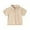 Beige, variant on Children's Casual Solid Color Short Sleeve Button Lapel Top for Boys - School Uniform Performance Polo Shirts Back to School Activewear