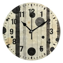 Yayeee 10" Wall Clock Battery Operated Quartz Round Silent Non-Ticking Home Decor,Stripes Pattern