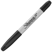 Sharpie Twin Tip Permanent Markers, Fine and Ultra Fine, Black, 2 Count