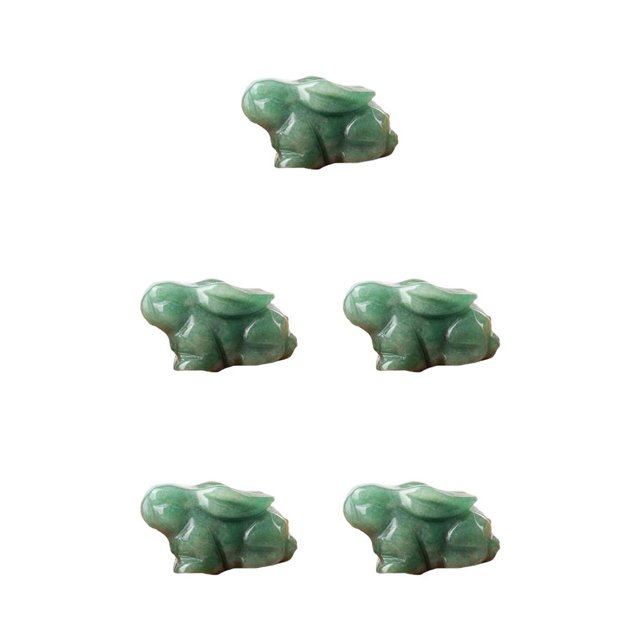Cateissary Figuritas de cristal conejito Dongling Jade tallado conejo animales lindo escritorio estatua hogar regalo presente Type8 NO8
