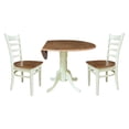 thumbnail image 2 of 42" Dual Drop Leaf Wood Table With 2 Emily Side Chairs   Multi Color, 2 of 6