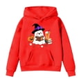 thumbnail image 6 of KPOPLK Girls' Outerwear Jackets Kids Soft Fleece Zip up Hoodie with Pockets 5-51 years(13-14 Years,Red), 6 of 6