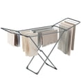 thumbnail image 1 of SONGMICS Tendedero de Ropa, Tendedero de Metal, Plegable, Ahorra Espacio, con Alas, Uso en Interiores y Exteriores, Para Ropa de Cama, Gris, 1 of 5