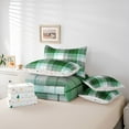 thumbnail image 6 of Homewish Classic Geometric Plaid 7-Piece Twin Bedding Sets,Modern Abstract Checkered Bedding Comforter Set,Green White Sheet Sets For Girl Boys,Microfiber Bedroom Decor Reversible, 6 of 8