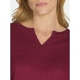 thumbnail image 4 of Time and Tru Women's Notch Neck Thermal Top, Sizes XS-XXXL, 4 of 5