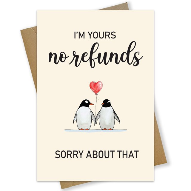 Tarjeta de felicitación LINHARA Funny Love I'm Yours, sin reembolsos