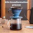thumbnail image 3 of ABCISI Ceramic Pour Over Coffee Dripper, Kiln Retro Coffee Filter, Hand Brew Coffee Maker Set Reusable Porcelain Accessories for Home, Cafe, Restaurants, 3 of 9