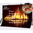 thumbnail image 4 of ABPHOTO Polyester 7x5ft Burning Fires Backdrop Black Fireplaces Photography Background, 4 of 5