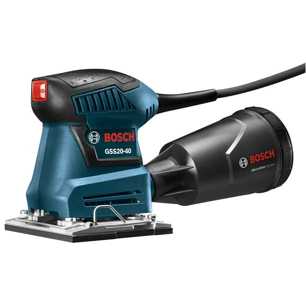Lijadora de acabado orbital BOSCH GSS20-40 2A 12000 OPM con colector de polvo