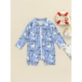 thumbnail image 2 of Genuiskids Baby Boys Girls Swimwear Sunsuit Kids One Piece Zip Rash Guard Swimsuit UPF 50+ Sun Protection Beachwea, 2 of 8