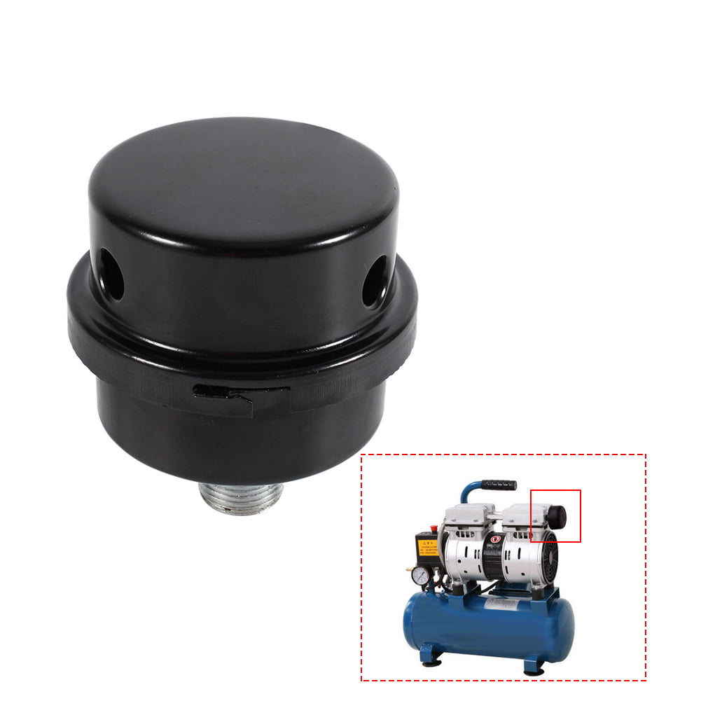 16mm Black Male Threaded Filter Silencer Mufflers for Air Compressor Intake_vi 