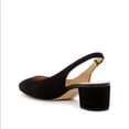 thumbnail image 4 of Sam Edelman Lorene Suede Low Block Heel Slingback Dress Pump Black Suede (BLACK, 5), 4 of 4