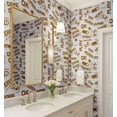 thumbnail image 4 of S4Sassy Peel & Stick Vinyl Wallpaper, Chic Game Console Print Wallpaper Contact Paper Waterproof- Mustard, 25"x60",Removable Wall Covering for Kids room wall decor, Playroom, 4 of 9