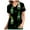 Black E, variant on Fashion Women St. Patrick's Day Printing Short Sleeve Tops V-Neck Pullover Tops Nurse Workwear Uniform Tshirt