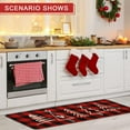 thumbnail image 2 of Christmas Kitchen Mat, Merry Christmas Kitchen Rugs Set of 2, Christmas Trees Holiday Low-Profile Washable Non-Slip Floor Mats for Winter Christmas Kitchen Decor - 17x29 and 17x47 Inch, 2 of 6