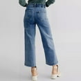 thumbnail image 6 of Hauaitttt Wide Leg Jeans for Women High Waisted Flare Jeans Cropped Denim Pants Stretchy Baggy with Patch Pockets No Kvetching plus Size Women Pants Classic plus Womens Pants 14 Tall Denim Knit, 6 of 9