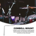 thumbnail image 3 of UPOUART Percussion Cowbell Mount Drum Cowbell Rack Holder Secure Attachment for Recordings 1Set, 3 of 8