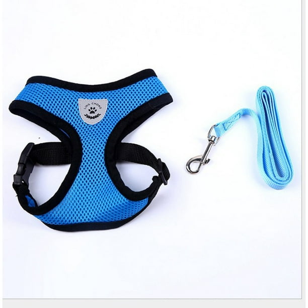 Arnés de perro ajustable suave transpirable arnés de perro y correa conjunto de malla de Nylon chaleco arnés para perros cachorro perros correa de pecho Gao Jiahui unisex