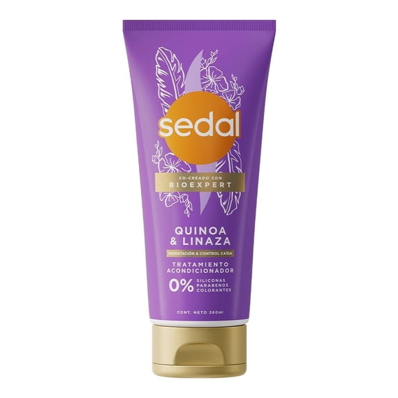 Tratamiento acondicionador Sedal hidratación y control caída quinoa y linaza 260 ml
