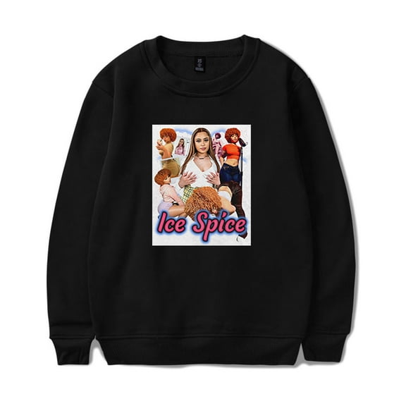 Ice Spice Rapper Sweatshirts Unisex Crewneck Hip Hop Long Sleeve Unique Pullover