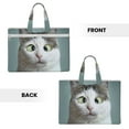 thumbnail image 2 of Kdxio Funny Cat File Tote Document Bag Business Briefcase Bag Document Organizer Tote Briefcase for Letter A4 Files Business Teacher Office Bag, 2 of 8
