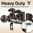 thumbnail image 3 of Ridicili 5/8" Single Telescoping Curtain Rod with Reticulated Ball Finials,Bronze Gold, 48"-84", 3 of 6