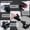 thumbnail image 7 of LED Bicycle Helmet Light Headlight 360 Degree, Rechargeable Rack Mounting Biker Flashlight Warming Light for Outdoor, 2 in 1 High Beam Rear Light Lamp, 7 of 7