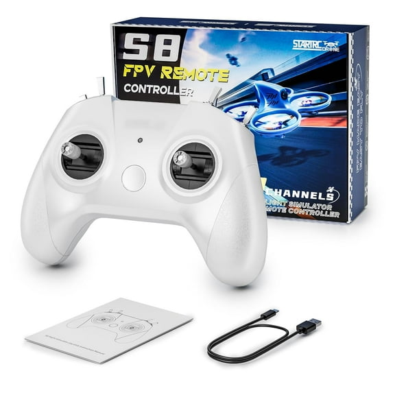 STARTRC S8 FPV Drone Simulator Remote Controller RC Flight Simulator Remote Controller Support Popular System&Platform - Ideal for Beginner Pilots Professional Training Experience (White)