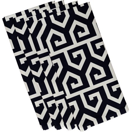 Simply Daisy 19  x 19  Sub-Line Geometric Print Napkins  Set of 4