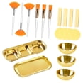 thumbnail image 3 of Kit de 23 esponjas para esteticista, cuencos profesionales para mezclar mascarillas faciales. Oro, 3 of 9