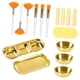 thumbnail image 3 of Kit de 23 piezas de suministros para esteticistas: esponjas, cuencos y cepillos faciales profesionales. Oro, 3 of 9