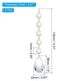 thumbnail image 2 of Uxcell Teardrop Crystal Chandelier Pendants Beads, 5 Pack 135mm Length 38mm Prisms Parts Beads Clear, 2 of 6