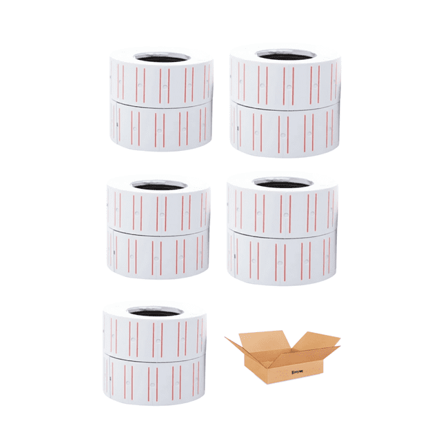 Set 10 Rollos Bloosom Etiquetas Para Etiquetadora Manual Pistola 480 etiquetas c/u, Blanco
