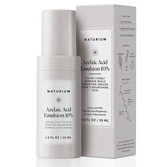 Emulsión de ácido azelaico Naturium al 10% con complejo bioactivo de 30 ml