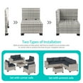 thumbnail image 5 of Sweecci 13 Pcs Outdoor Patio Furniture Set, All Weather Wicker Rattan Sectional Sofa & 55000BTU Gas Fire Pit Table, 2-in-1 43" Propane Fire Table for Backyard Garden Poolside Deck,Dark Grey, 5 of 8