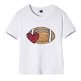 thumbnail image 1 of Gibobby Blusa Termica Niñas Camisetas con estampado de de Rugby de manga corta para niños y niñas, ropa de moda (Blanco, 11-12 Años), 1 of 3