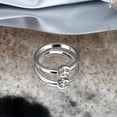 thumbnail image 4 of Minimalist Vintage Dainty Peace Symbol Sterling Silver Hippie Stackable Ring-8, 4 of 7
